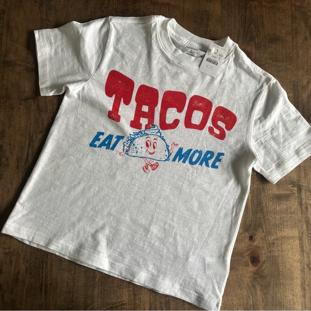 NWT Crewcuts Kids' Taco Graphic T-shirt - Picture 2 of 5